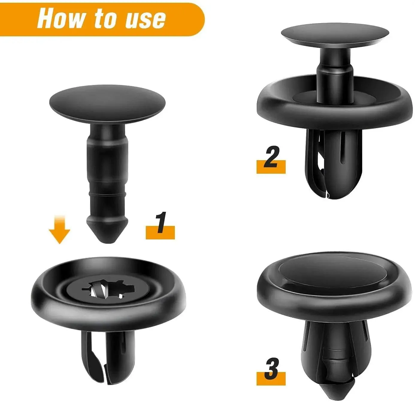 100 Pcs Hole 7mm Car Push Retainer Clips Kits For Lexus Toyota
