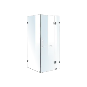10mm Safety Glass Frameless Shower Screen 110x80cm, Della Francesca