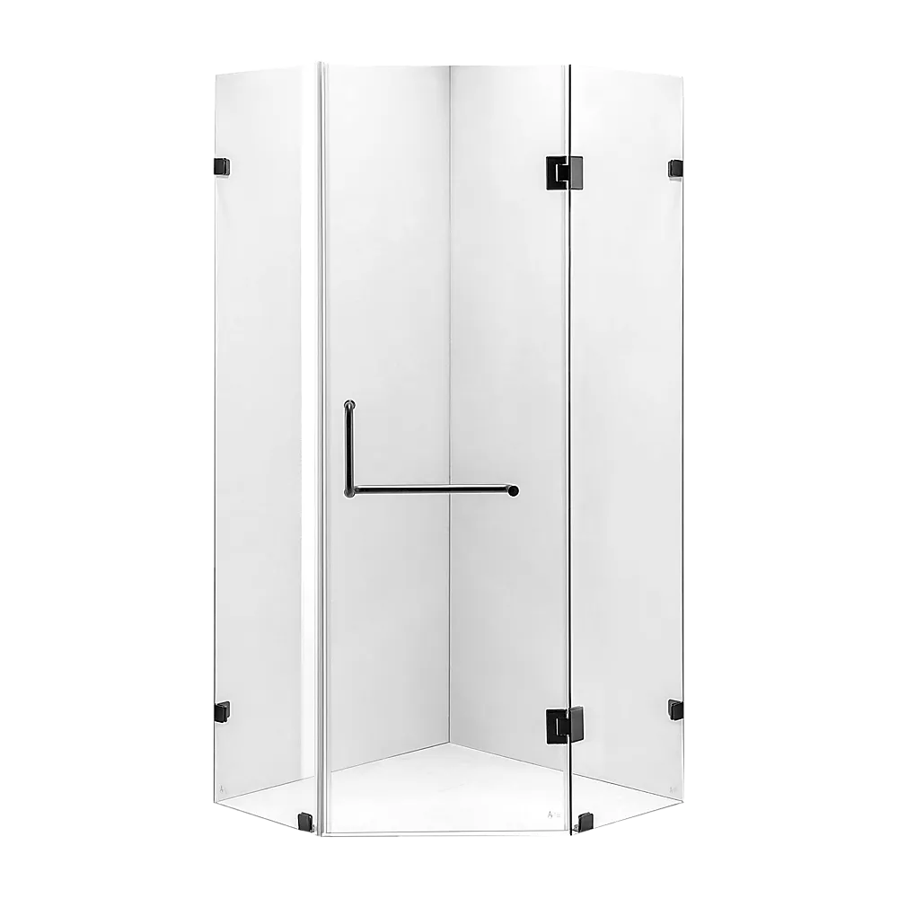 10mm Safety Glass Frameless Shower Screen 900x900mm