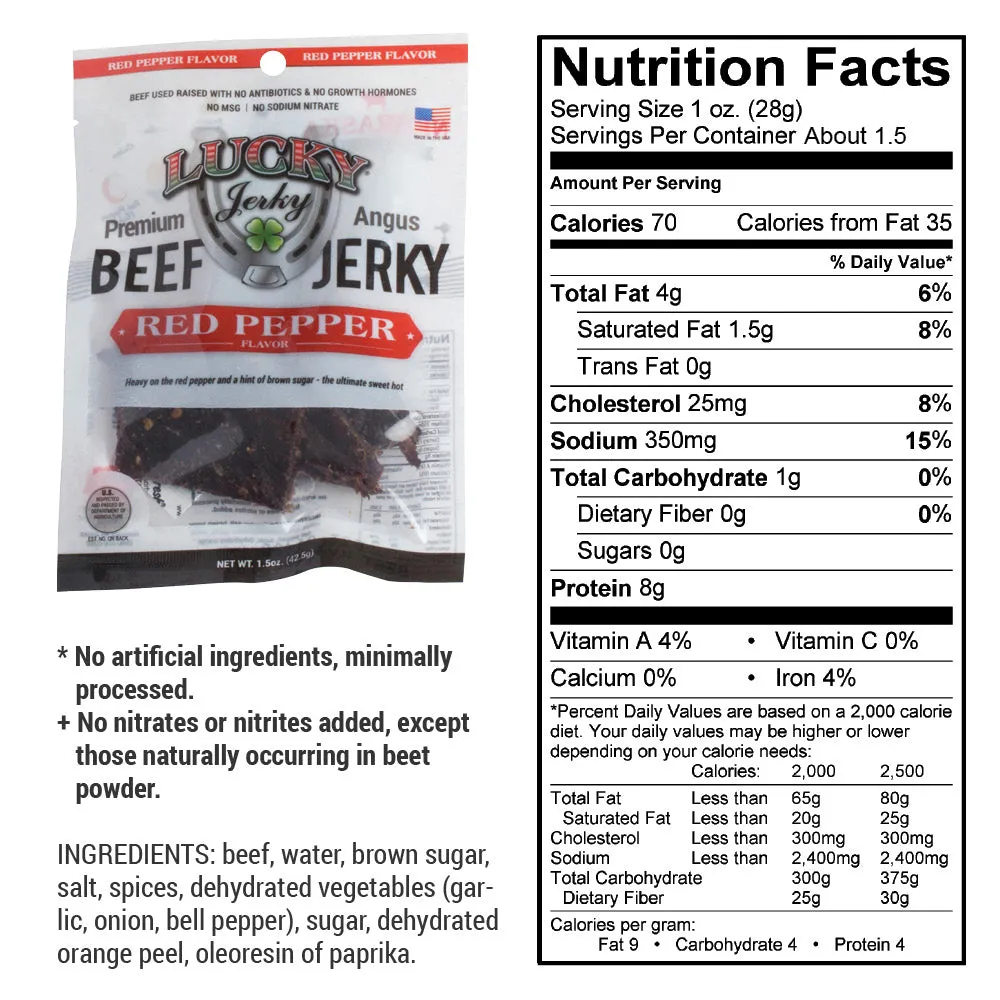1.5oz Red Pepper Slab Jerky
