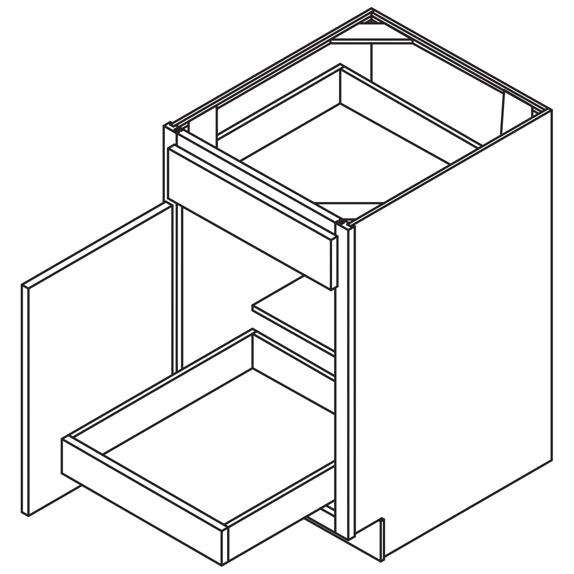 18"W Rollout Cabinetry Drawer Upgrade