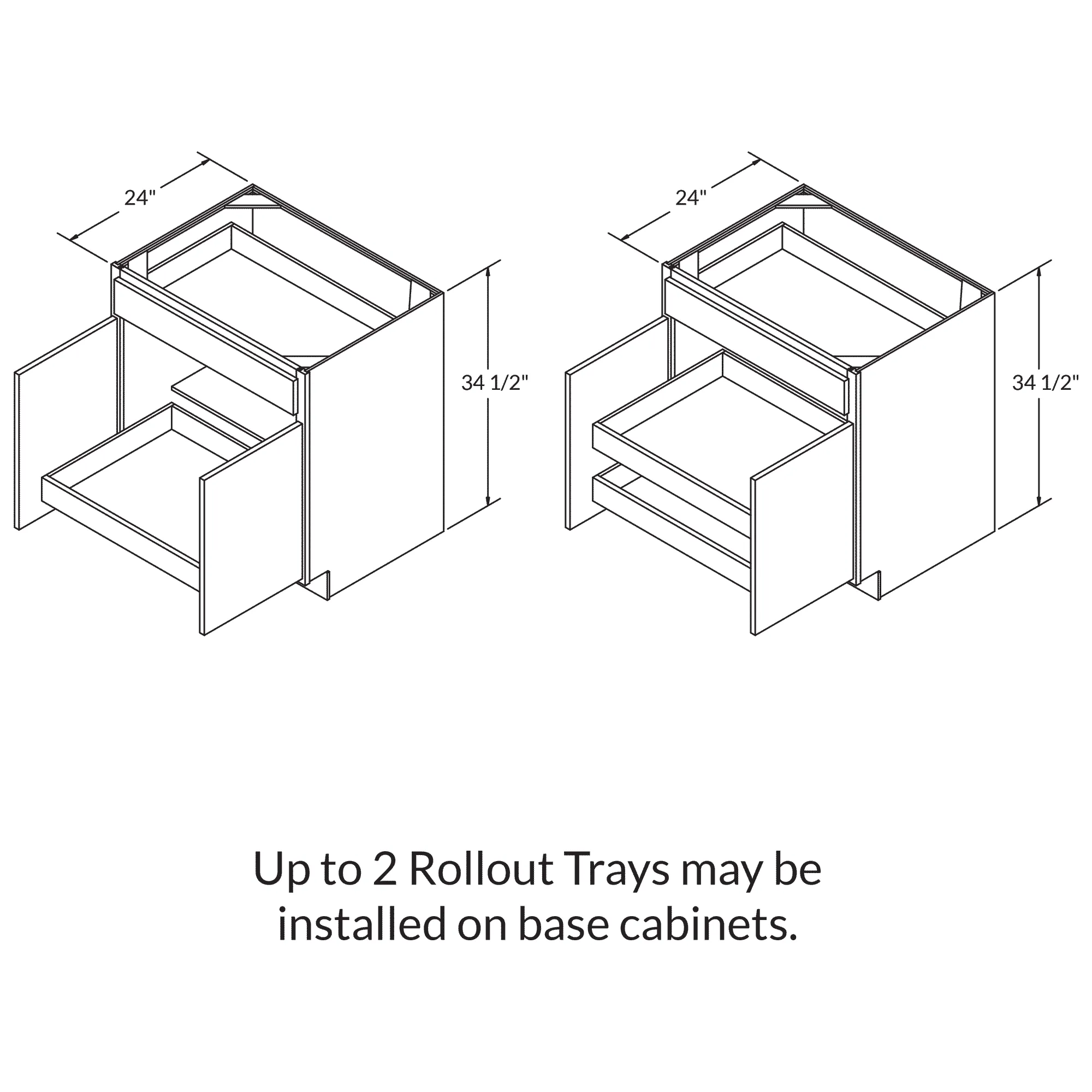 24"W Rollout Cabinetry Drawer Upgrade