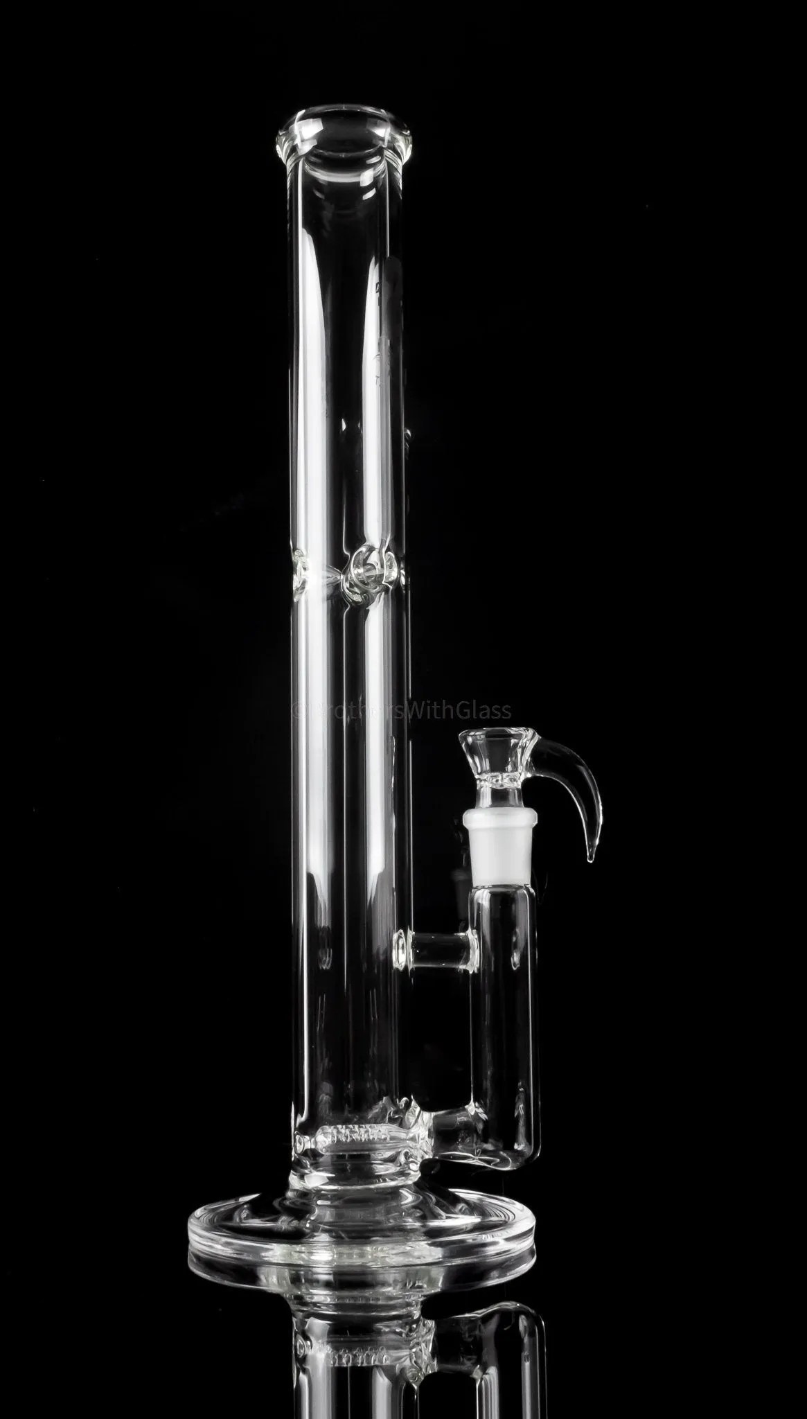 2K Glass Art 16 In Clear Double Stemline Straight Bong