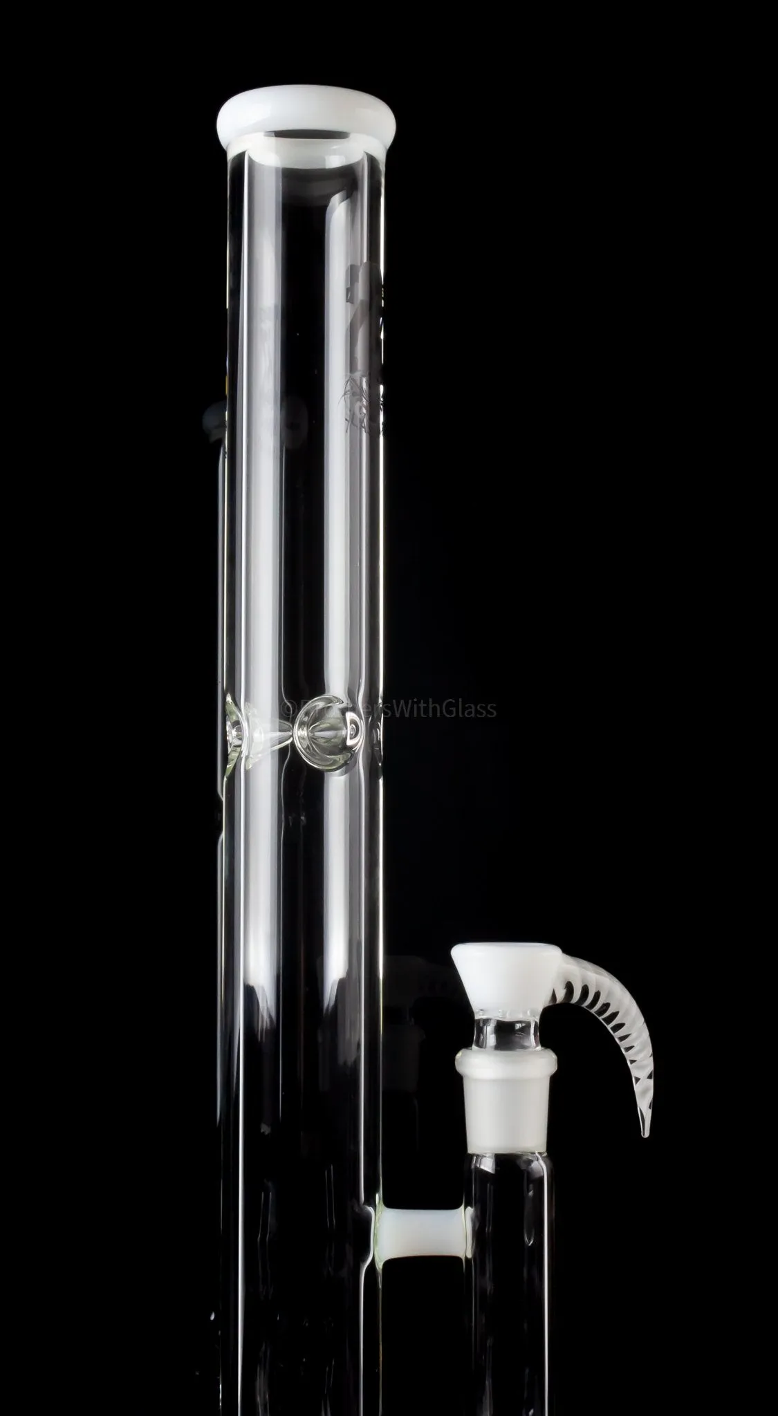 2K Glass Art 16 In Color Double Stemline Straight Bong