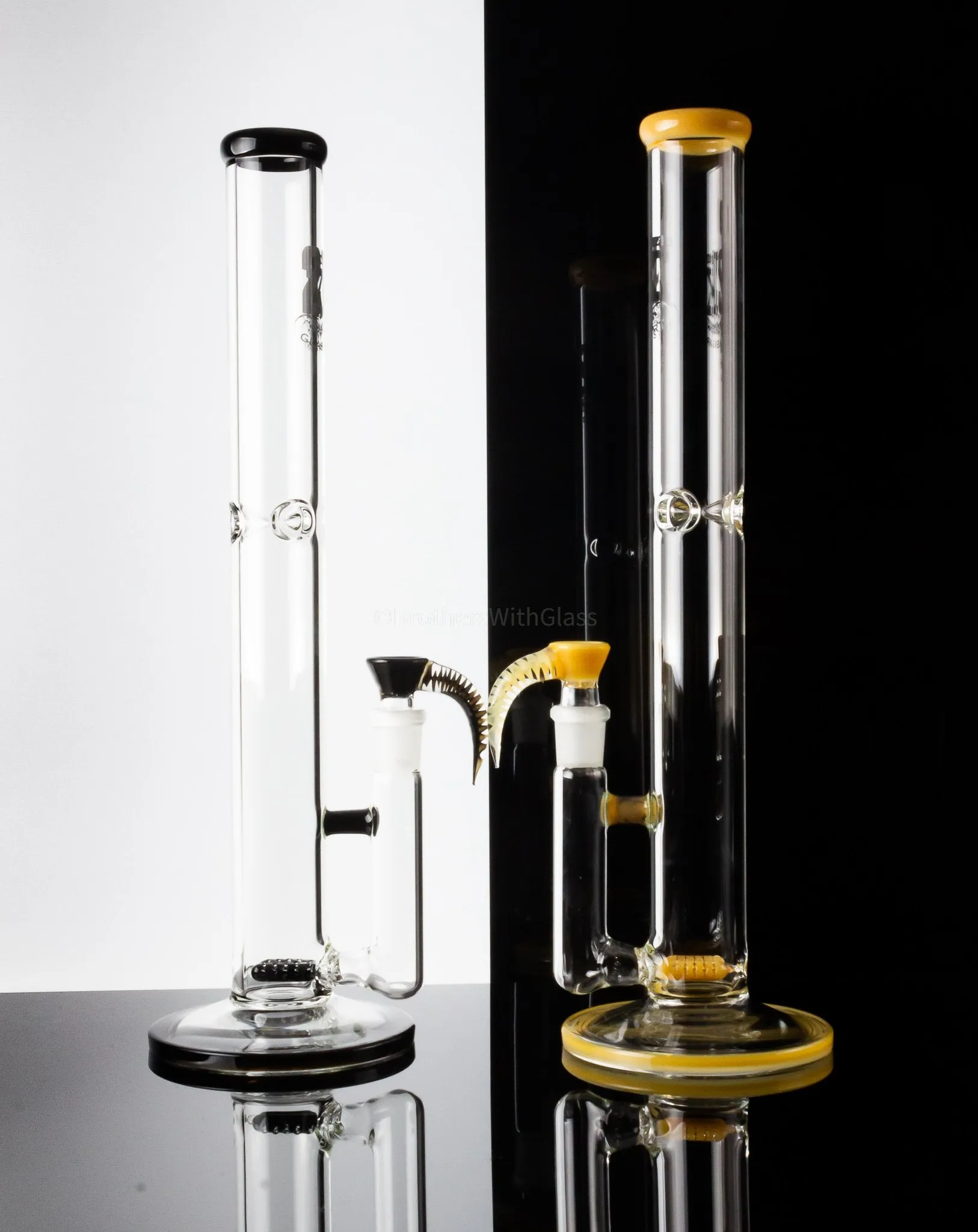2K Glass Art 16 In Color Double Stemline Straight Bong