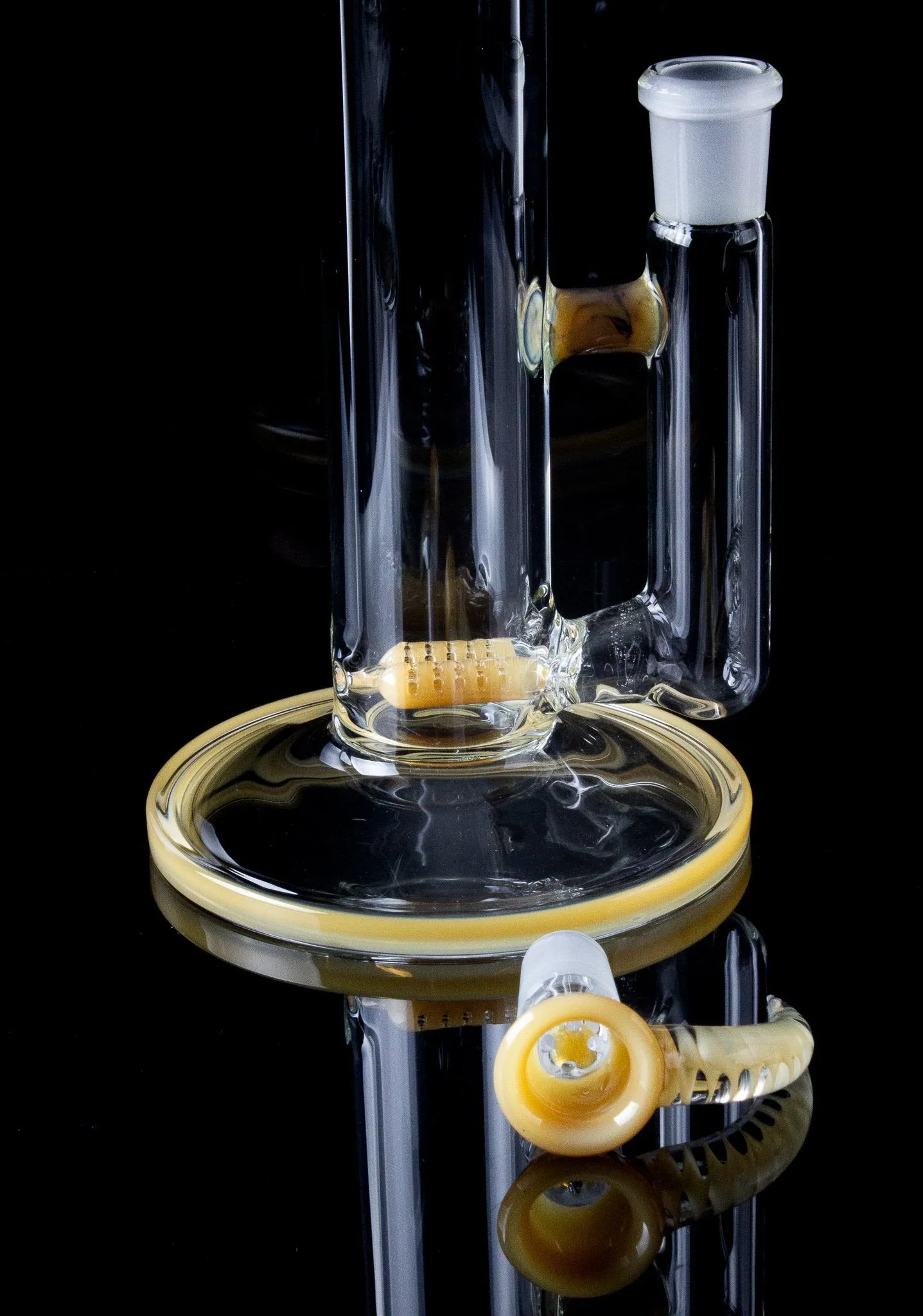2K Glass Art 16 In Color Double Stemline Straight Bong
