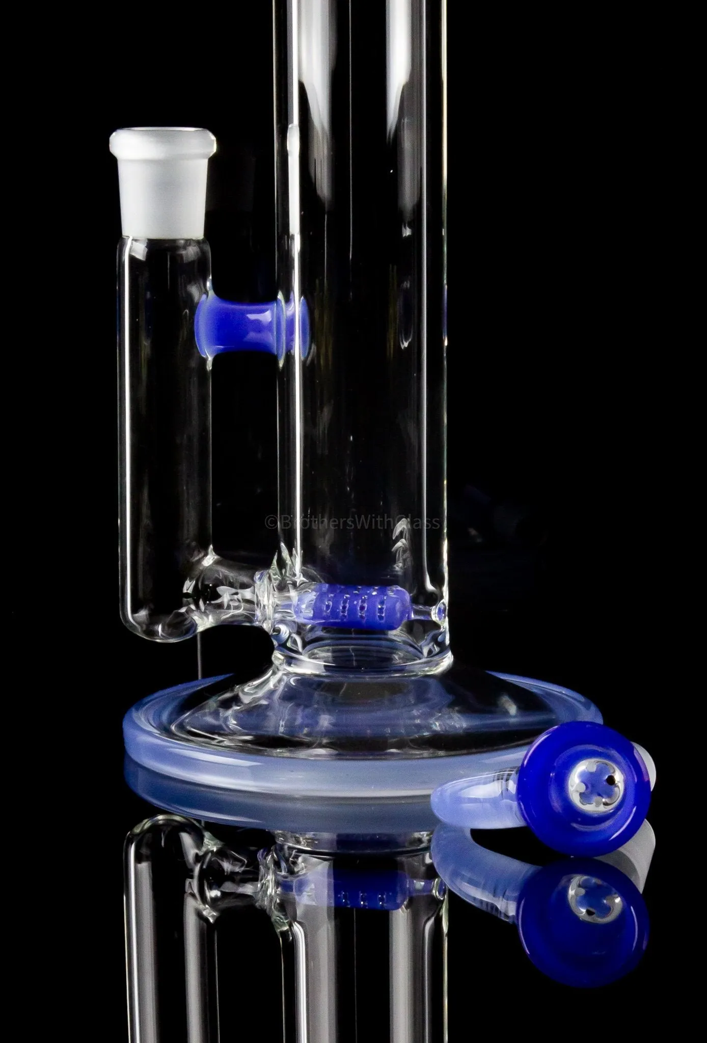 2K Glass Art 16 In Color Double Stemline Straight Bong