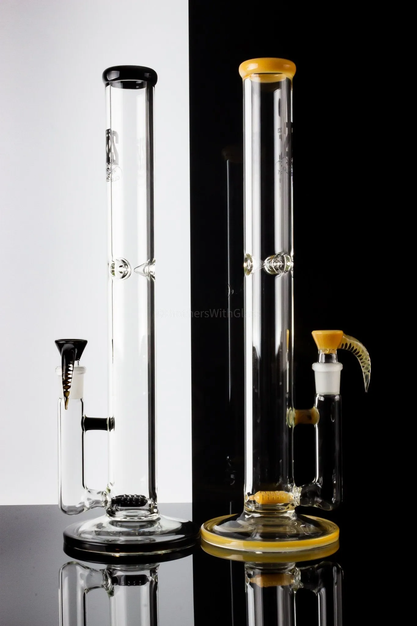 2K Glass Art 16 In Color Double Stemline Straight Bong