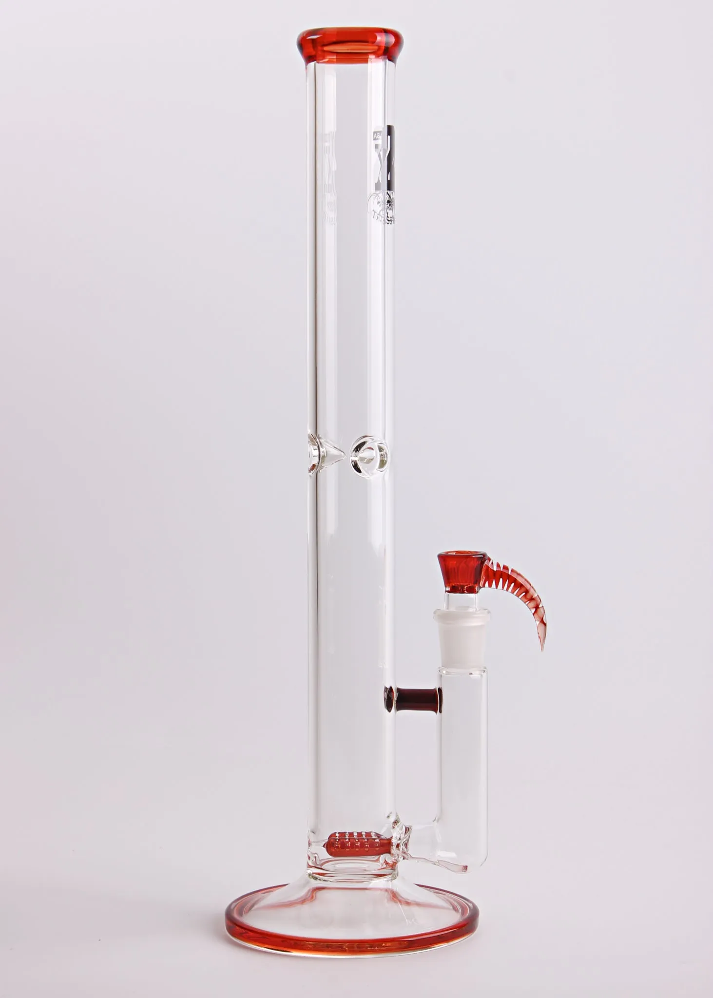 2K Glass Art 16 In Color Double Stemline Straight Bong