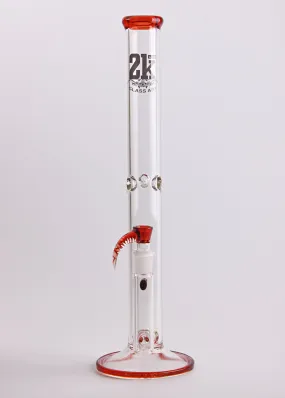 2K Glass Art 16 In Color Double Stemline Straight Bong