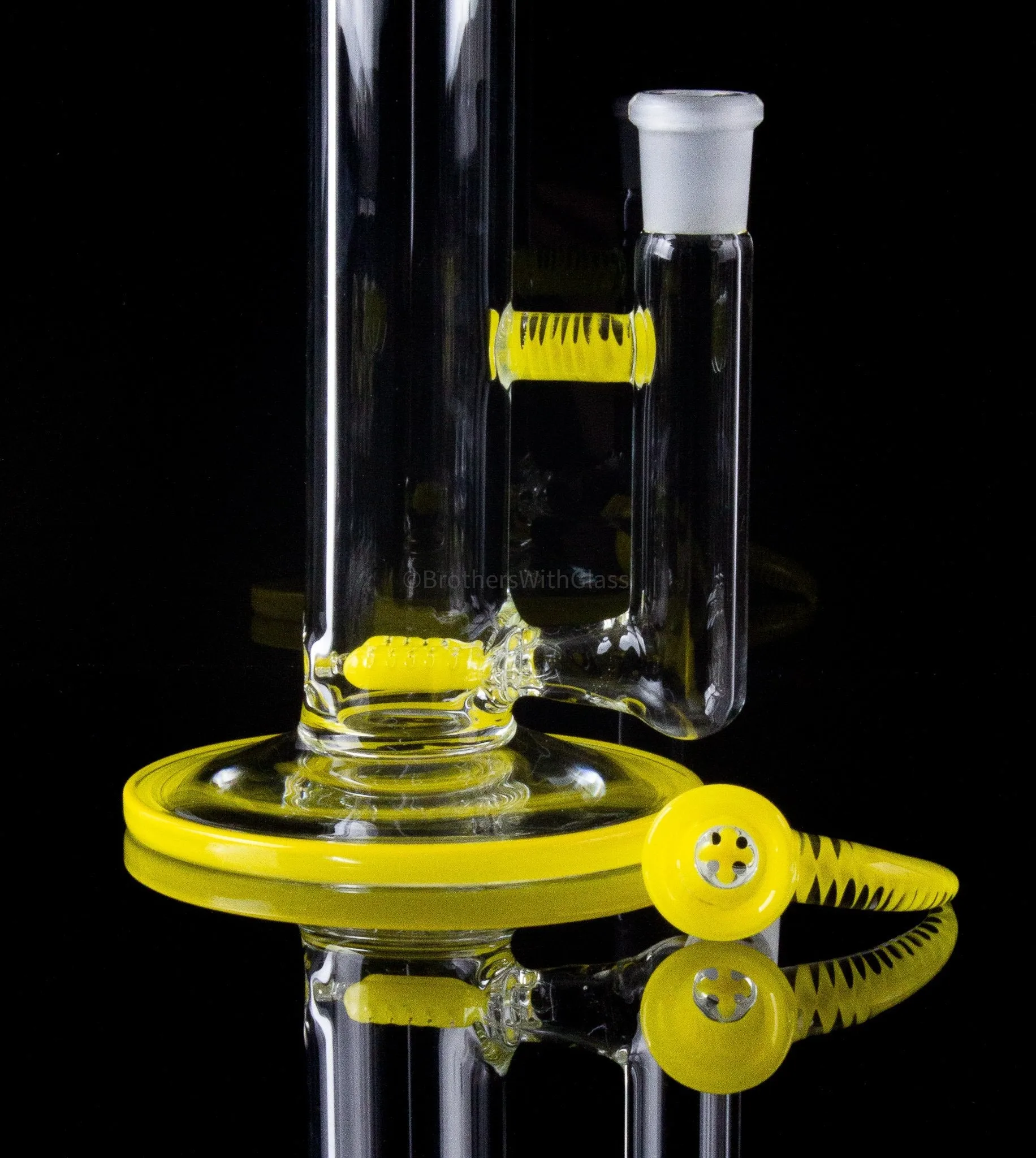 2K Glass Art 16 In Color Double Stemline Straight Bong