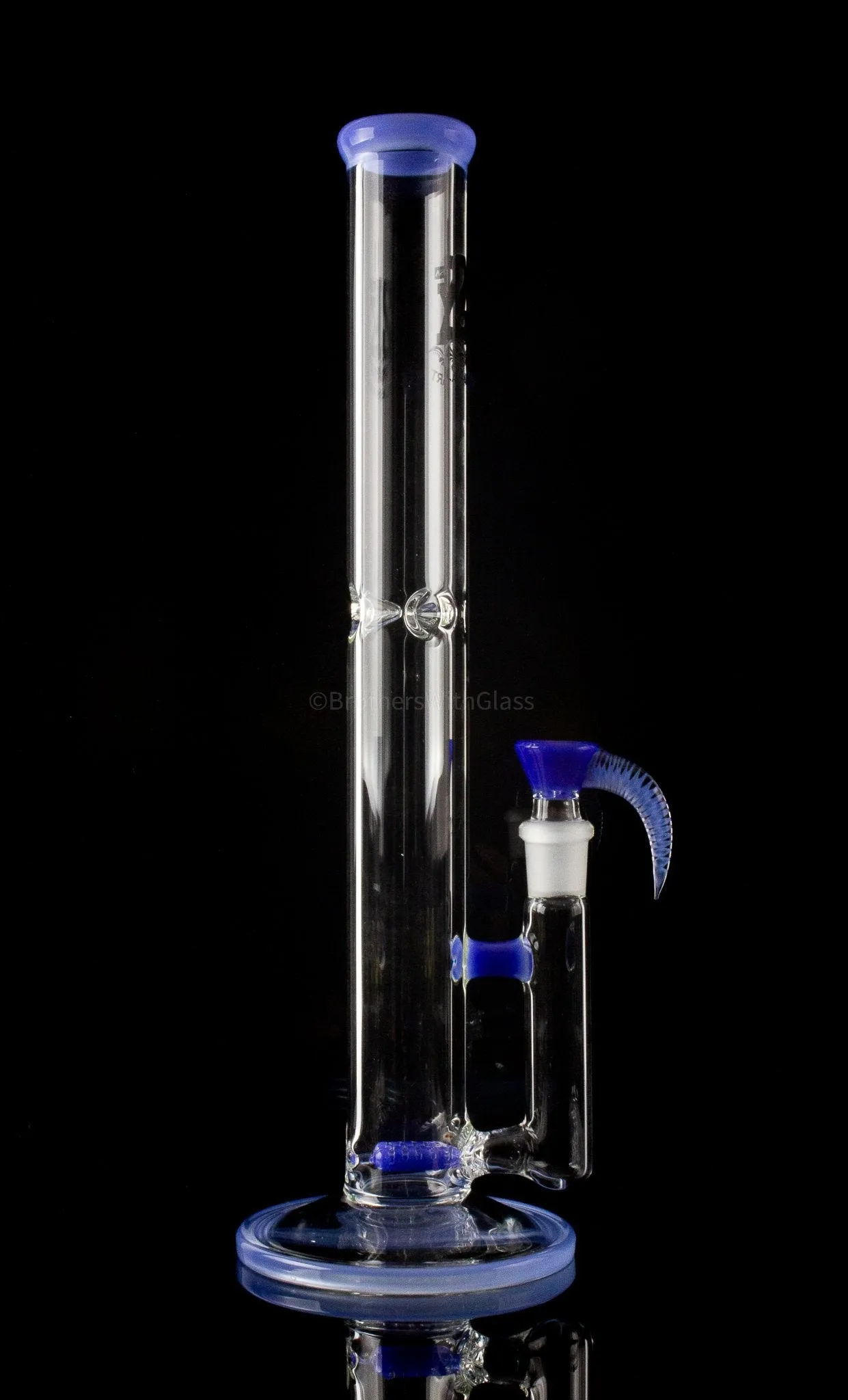 2K Glass Art 16 In Color Double Stemline Straight Bong