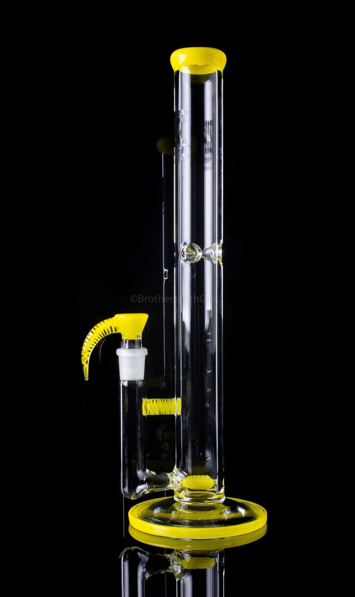 2K Glass Art 16 In Color Double Stemline Straight Bong