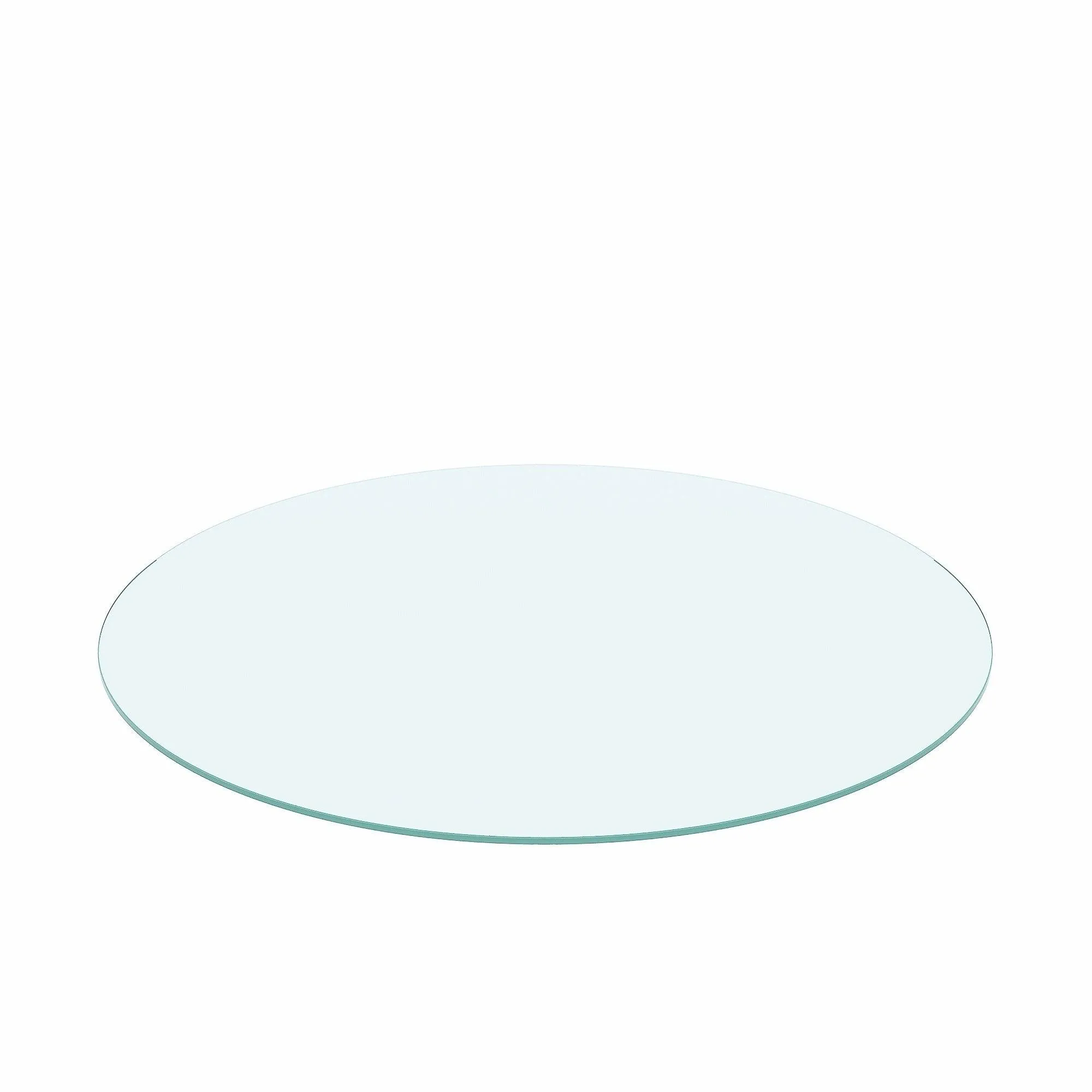 36" Inch Round Tempered Glass Table Top Clear Glass 1/4" Inch Thick Flat Polished Edge