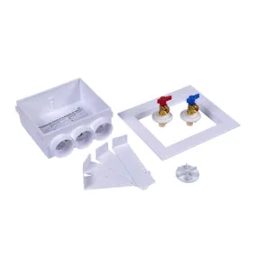 38531 OATEY Quadtro, 1/4" Turn, CPVC Washing Machine Outlet Box – Standard Pack