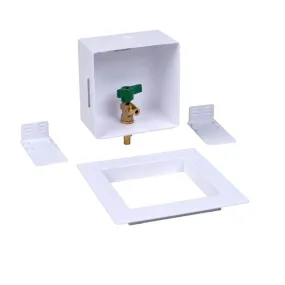 39158 OATEY Square, 1/4 Turn, F1807, Low Lead, Ice Maker Outlet Box - Standard Pack