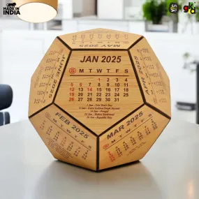 3D Pentagon Desk Calendar 2025 | Table Calendar | Eco-Friendly