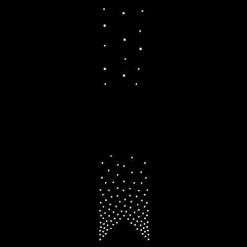 3" Tail and Loop Light Scatter Rhinestone Cheer Bow Strip Template Download