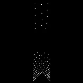 3" Tail and Loop Light Scatter Rhinestone Cheer Bow Strip Template Download