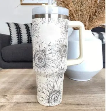40 Oz Insulated Tumbler with Handle & Straw Spill Proof Vacuum Mug for Travel