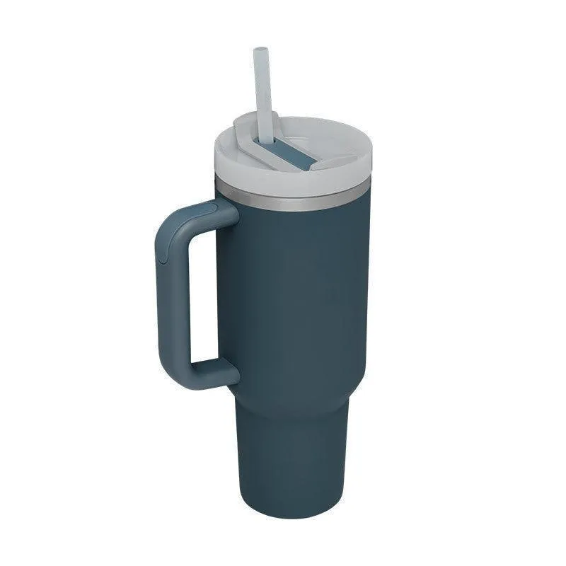 40 Oz Insulated Tumbler with Handle & Straw Spill Proof Vacuum Mug for Travel