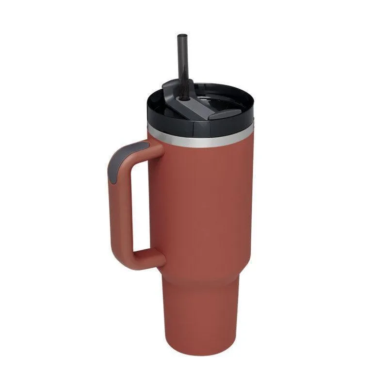 40 Oz Insulated Tumbler with Handle & Straw Spill Proof Vacuum Mug for Travel