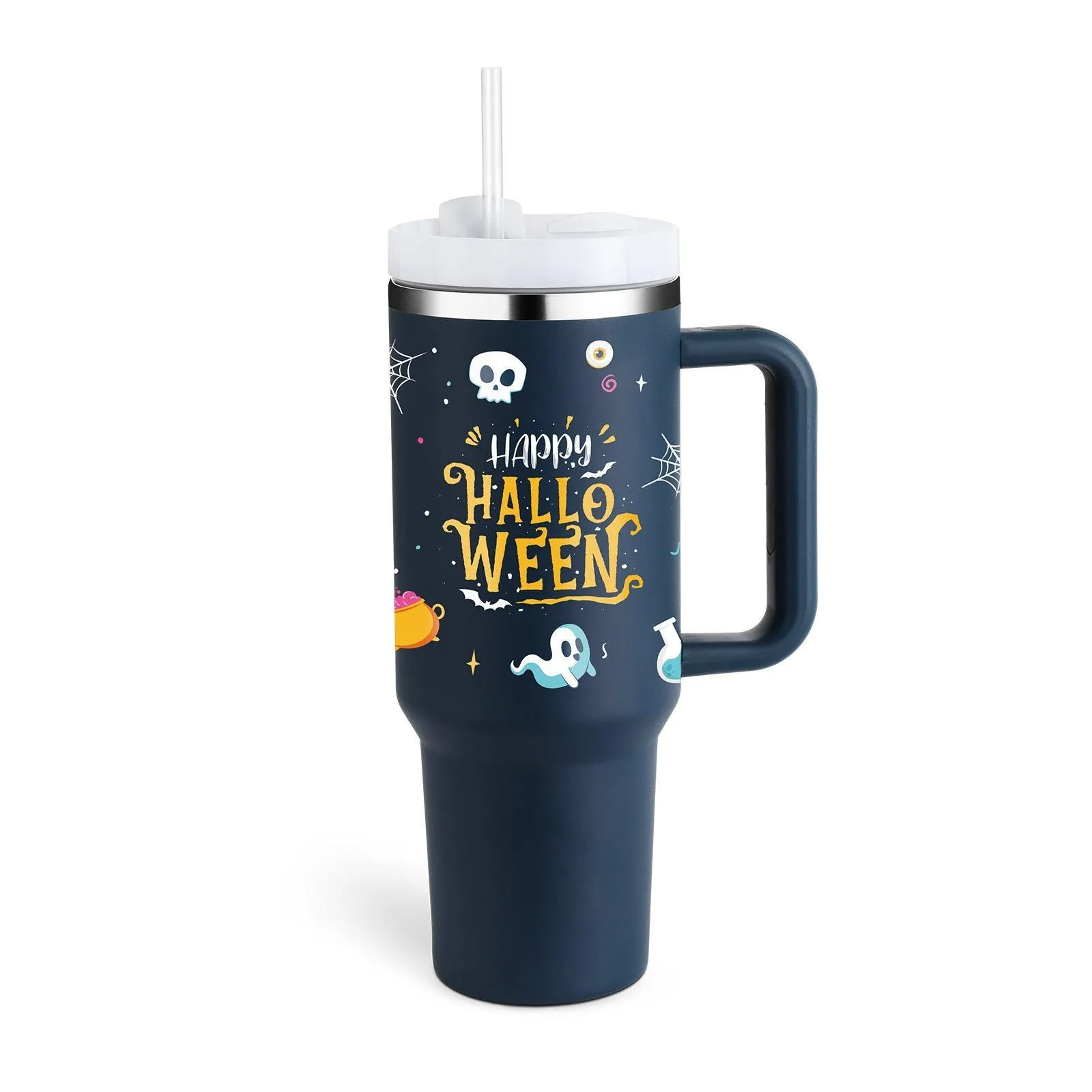 40 Oz Insulated Tumbler with Handle & Straw Spill Proof Vacuum Mug for Travel
