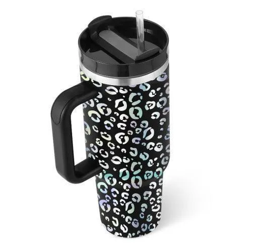 40 Oz Insulated Tumbler with Handle & Straw Spill Proof Vacuum Mug for Travel