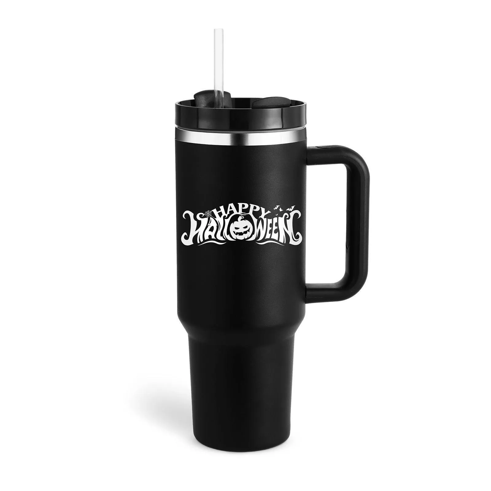 40 Oz Insulated Tumbler with Handle & Straw Spill Proof Vacuum Mug for Travel