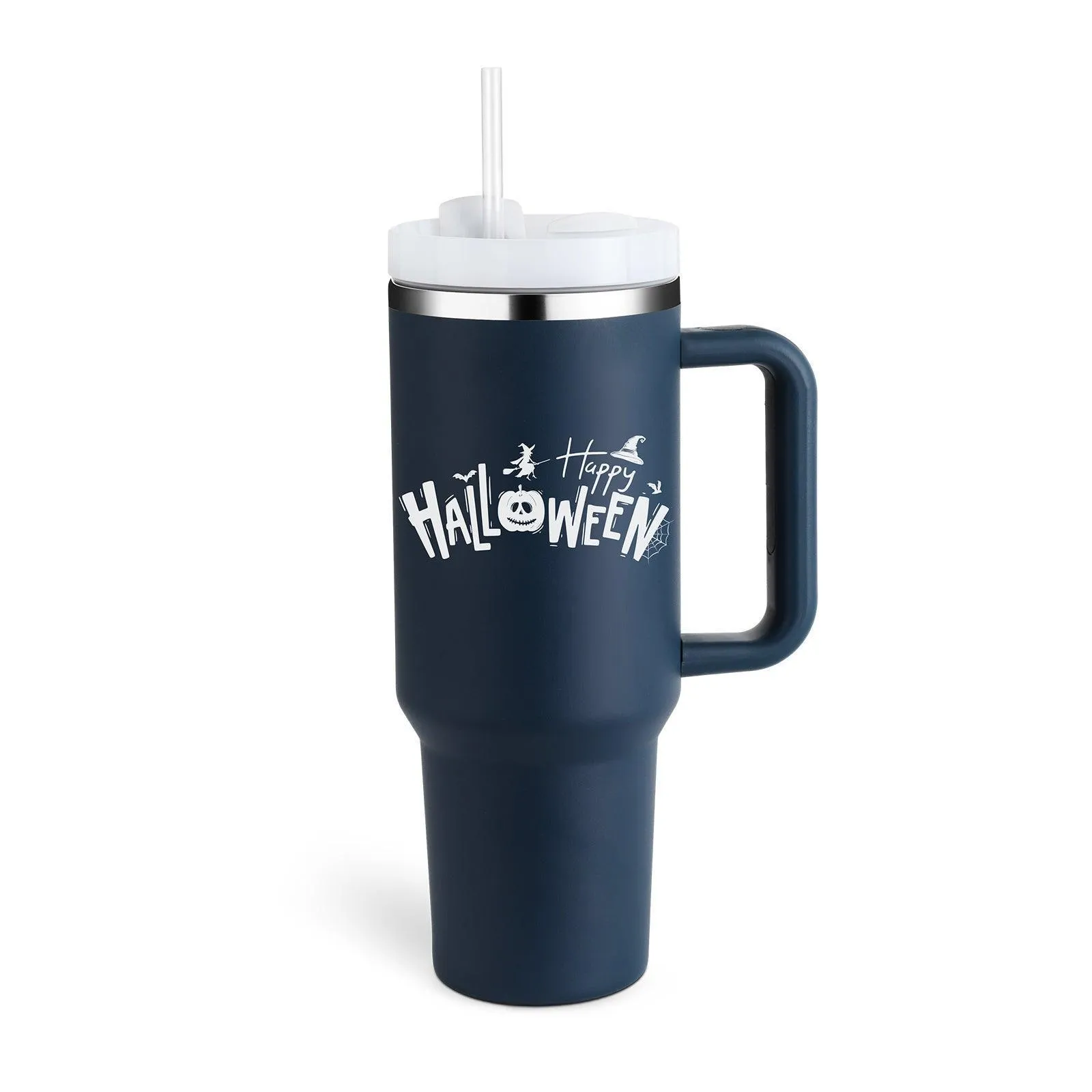 40 Oz Insulated Tumbler with Handle & Straw Spill Proof Vacuum Mug for Travel