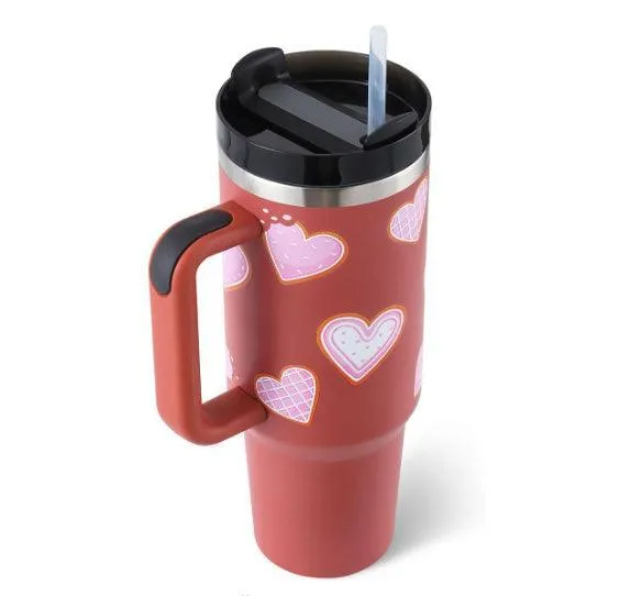 40 Oz Insulated Tumbler with Handle & Straw Spill Proof Vacuum Mug for Travel