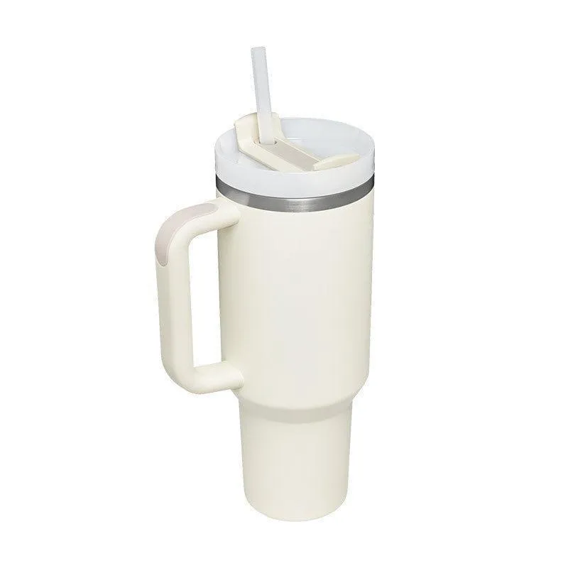 40 Oz Insulated Tumbler with Handle & Straw Spill Proof Vacuum Mug for Travel