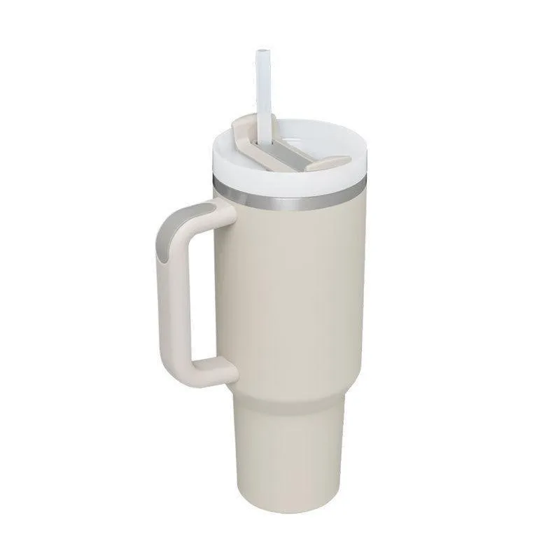 40 Oz Insulated Tumbler with Handle & Straw Spill Proof Vacuum Mug for Travel