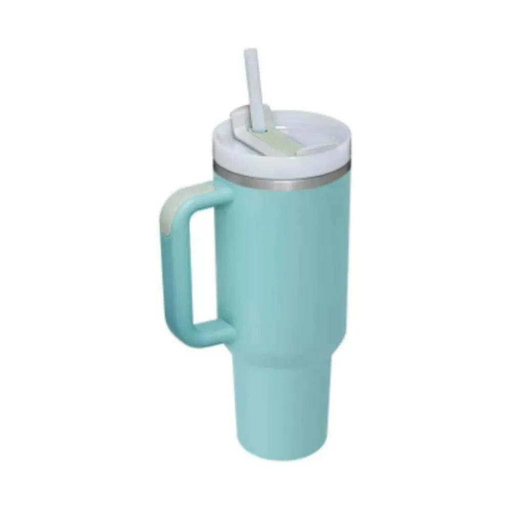 40 Oz Insulated Tumbler with Handle & Straw Spill Proof Vacuum Mug for Travel