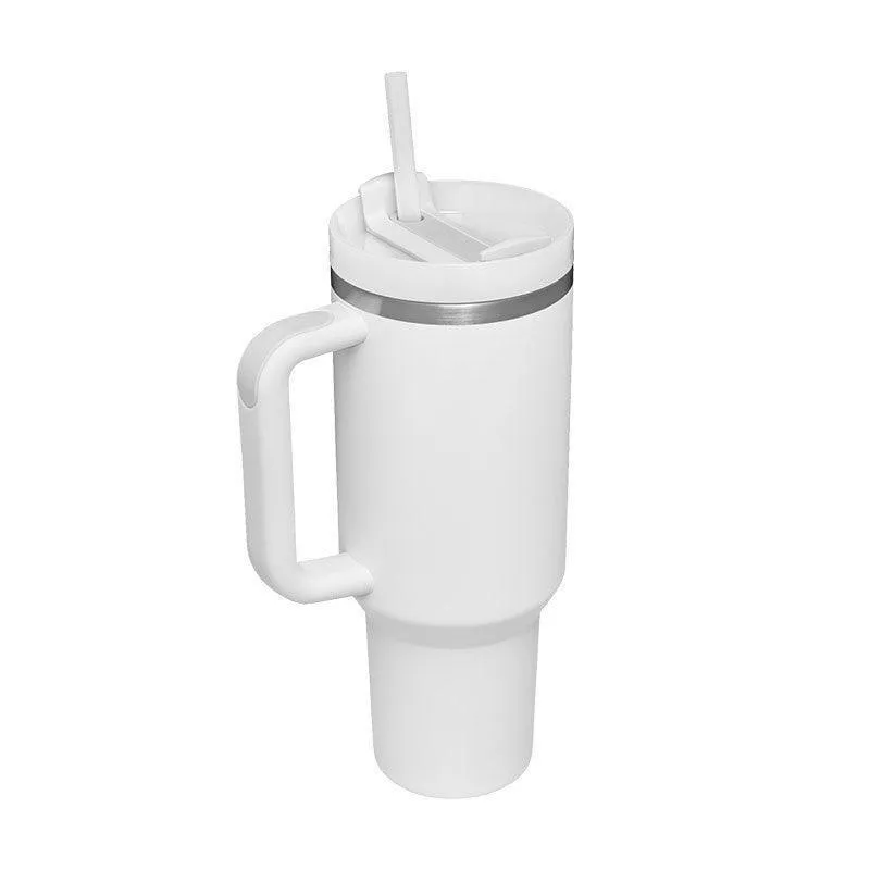 40 Oz Insulated Tumbler with Handle & Straw Spill Proof Vacuum Mug for Travel