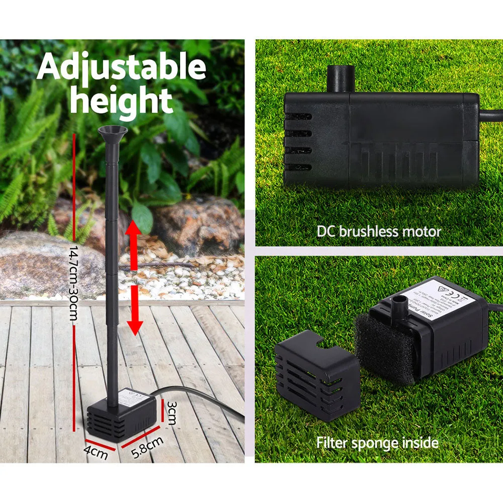 4.4ft Solar Pond Pump Submersible Powered Garden Pool Water Fountain Kit