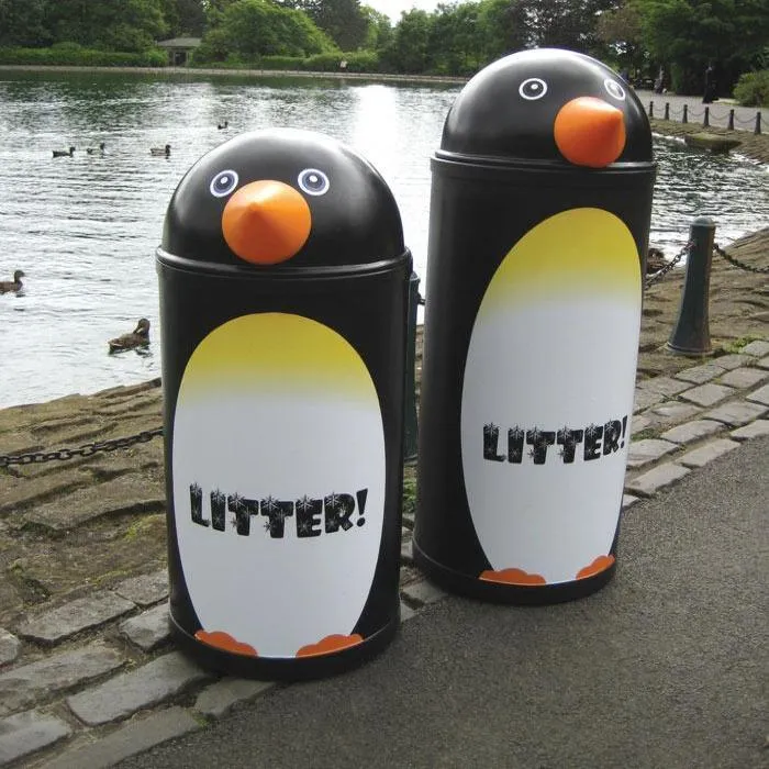52 Litre Litter Bin - Penguin