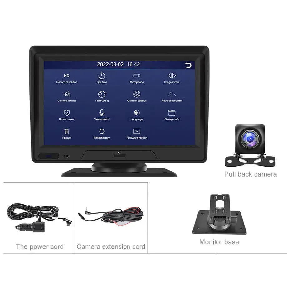 7 Inch 2-Way DVR Camera Screen With Apple Carplay & Android Auto