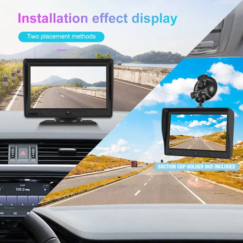 7 Inch 2-Way DVR Camera Screen With Apple Carplay & Android Auto