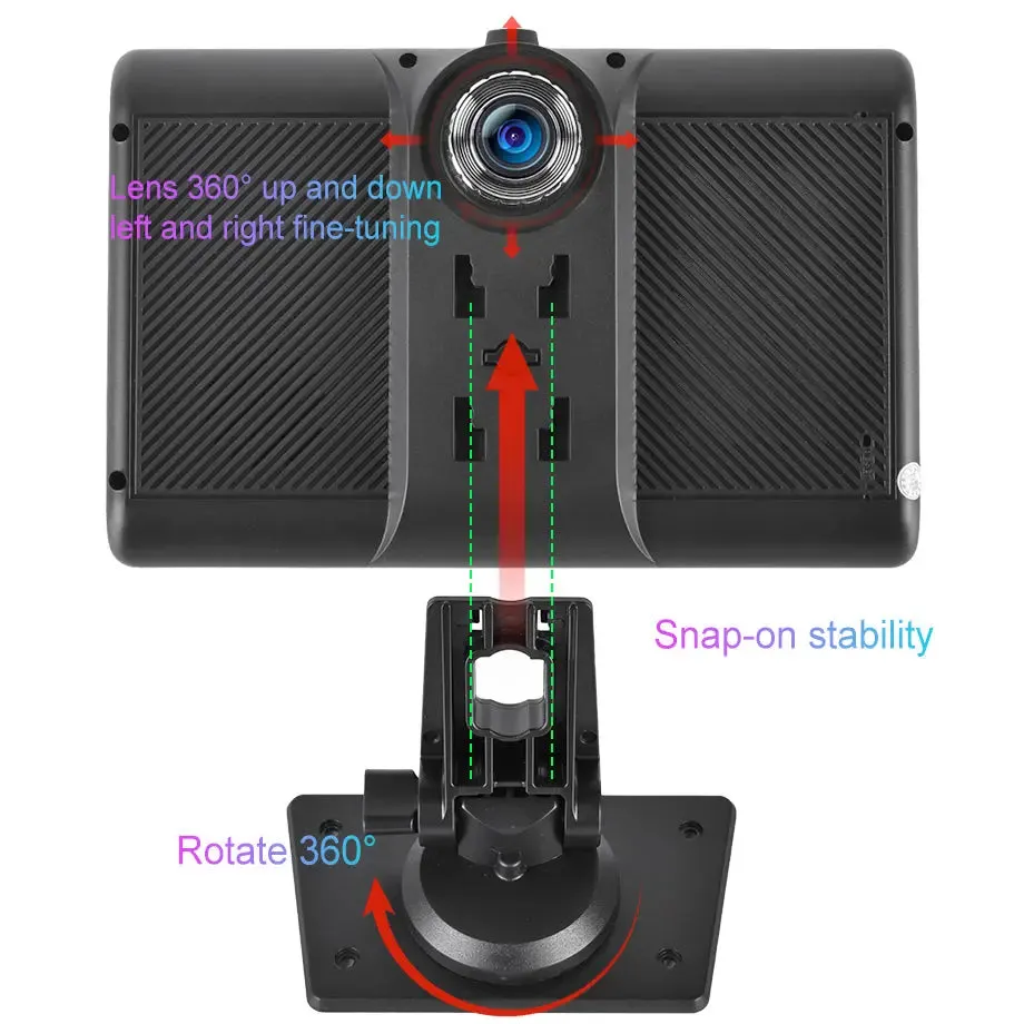 7 Inch 2-Way DVR Camera Screen With Apple Carplay & Android Auto