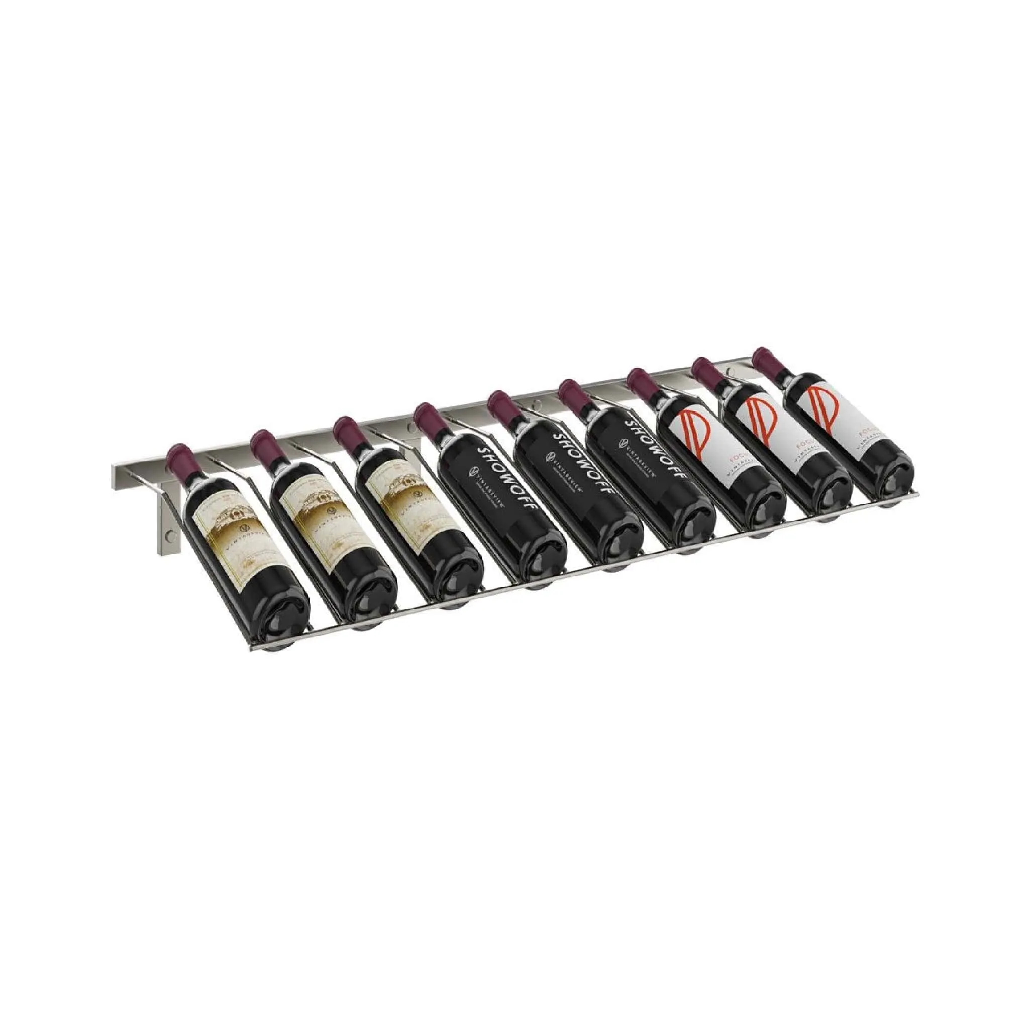 9 Bottle VintageView W Series Presentation Row Metal Wine Rack (WS-PR)