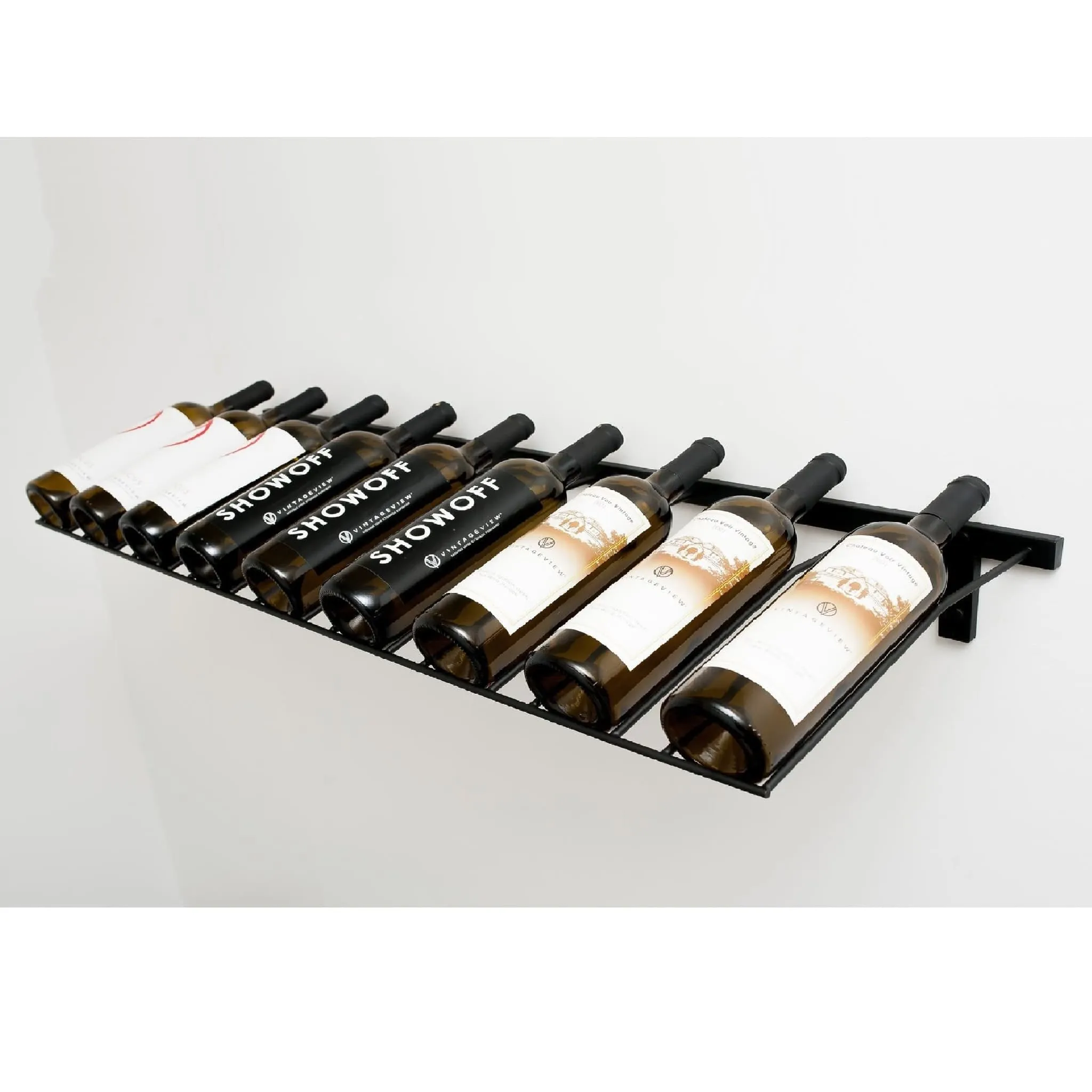 9 Bottle VintageView W Series Presentation Row Metal Wine Rack (WS-PR)