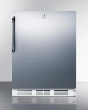 Accucold 24" Wide Built-In All-Refrigerator with Front Lock and Stainless Steel Exterior ADA Compliant - FF7LWCSSADA