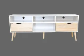 AFT MAJESTIC TV RACK/STORAGE, WHITE SONOMA OAK