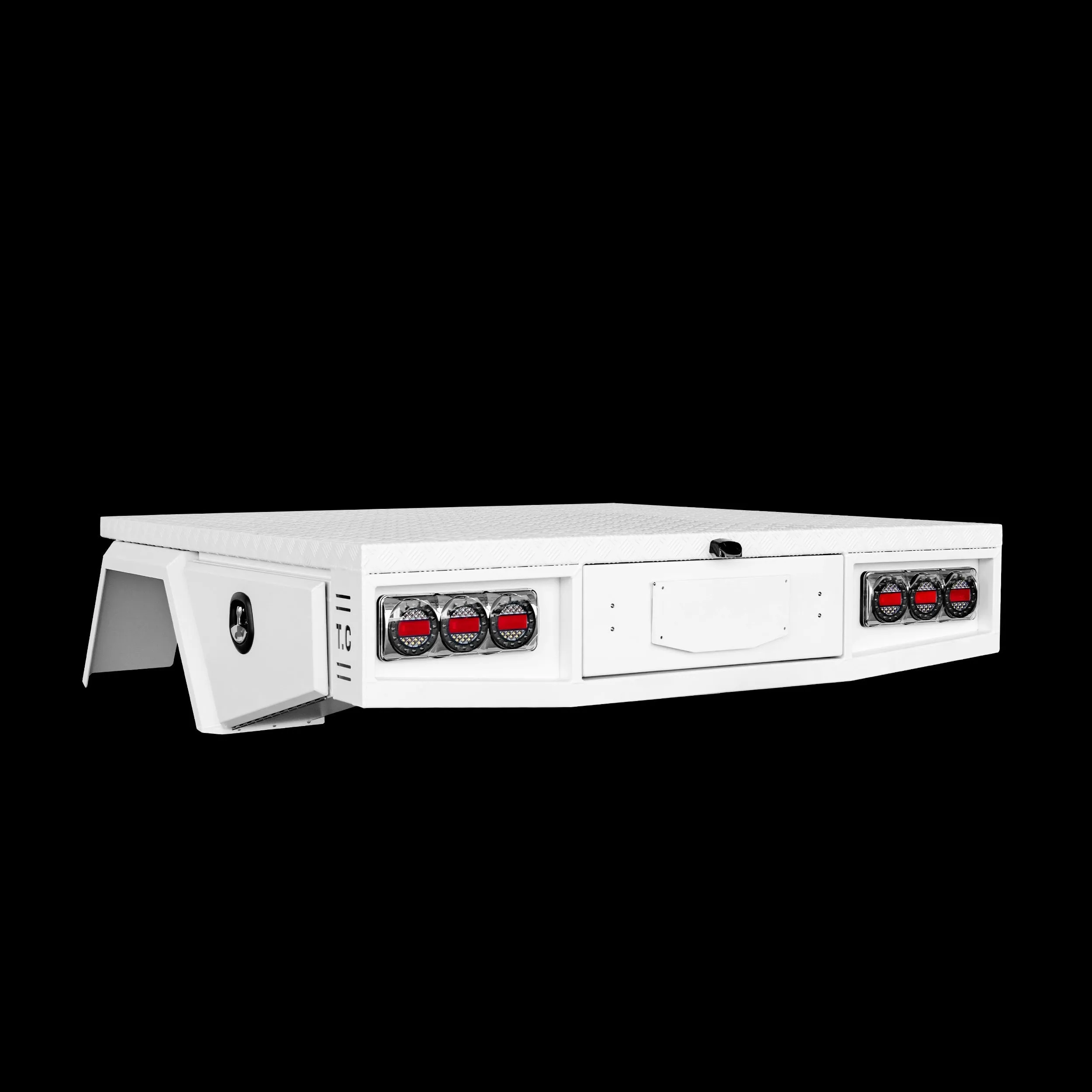 Aluminium Tray 2400mm No Headboard - White