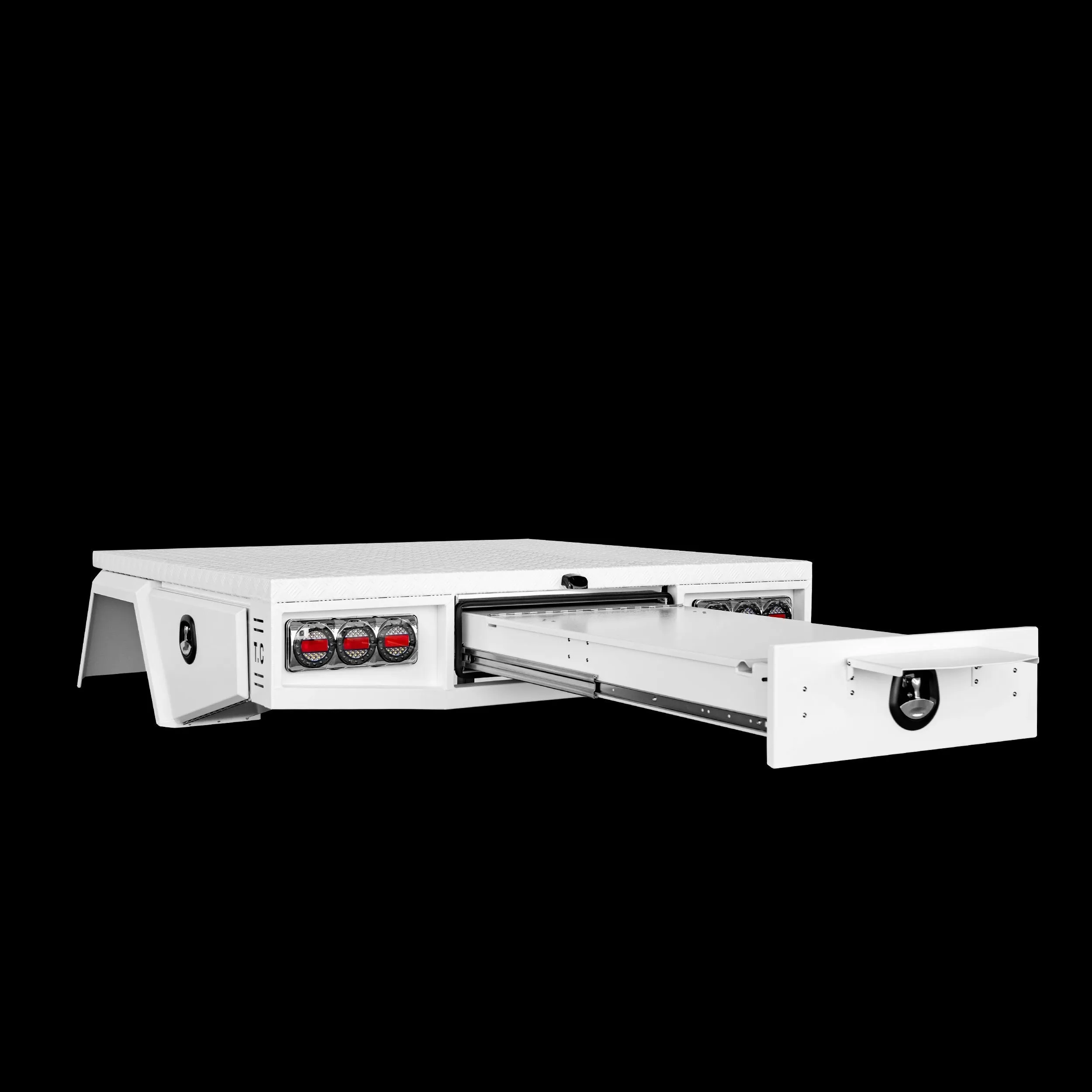 Aluminium Tray 2400mm No Headboard - White