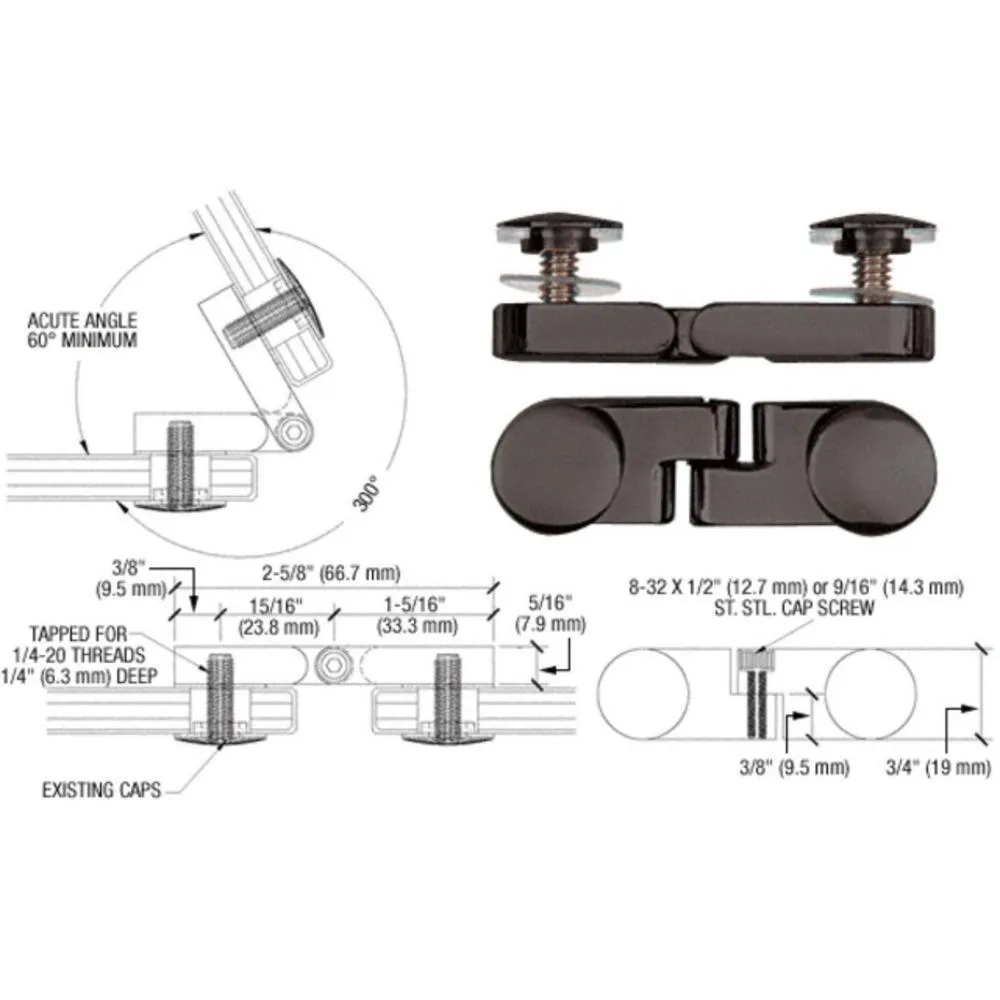 Angle Panel Low Profile Cap Connector