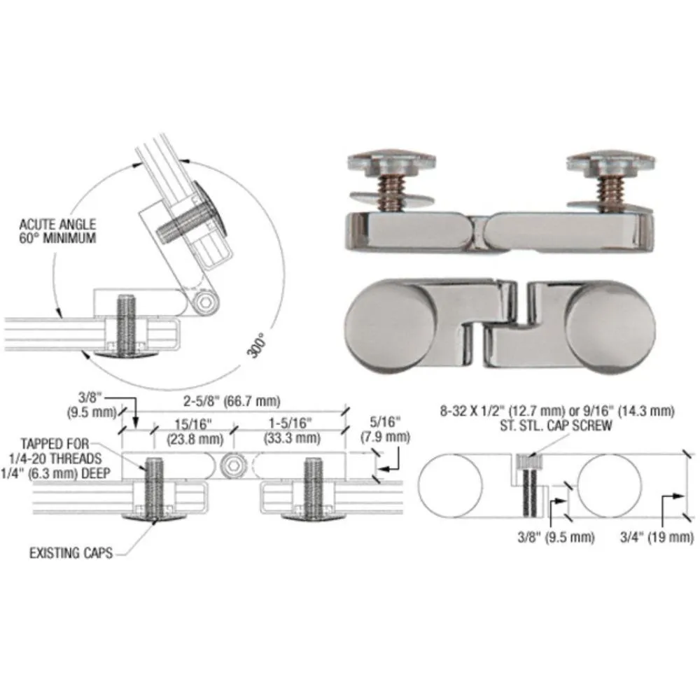 Angle Panel Low Profile Cap Connector