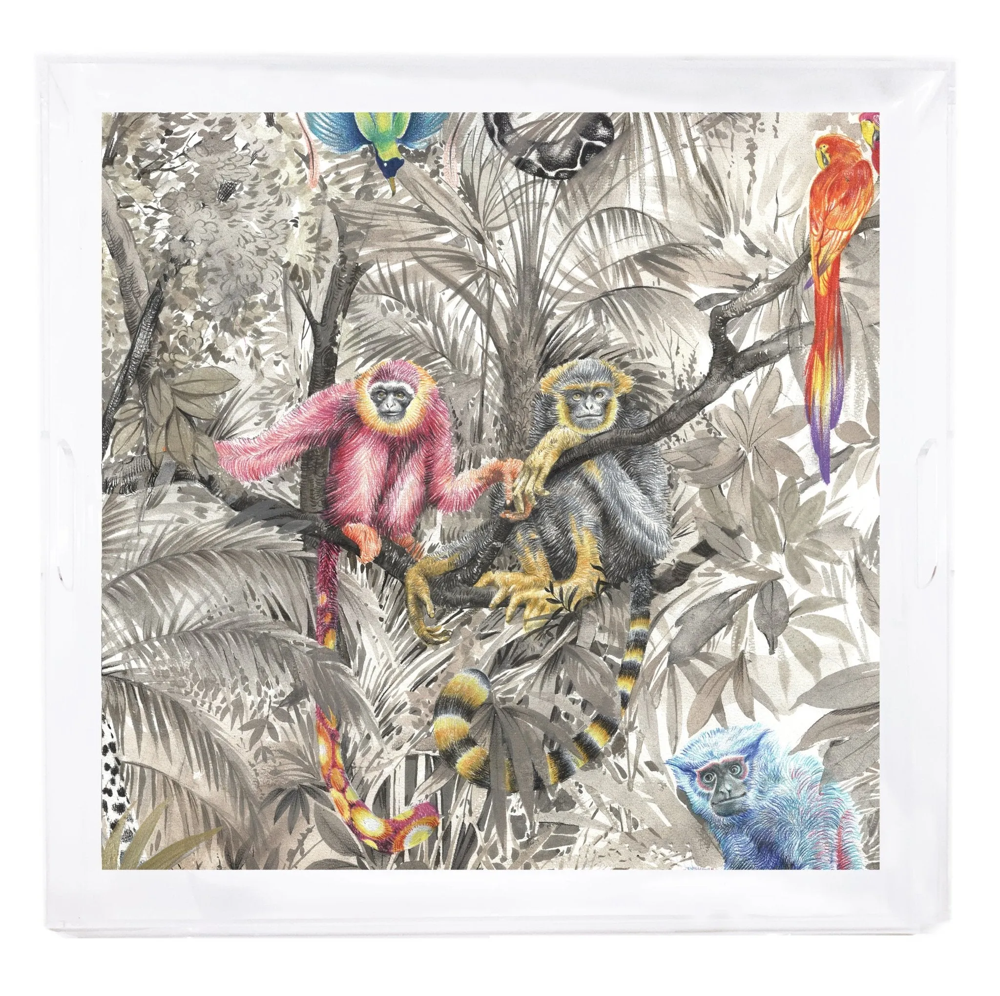 ARCADIA MONKEYS 18X18 ACRYLIC TRAY