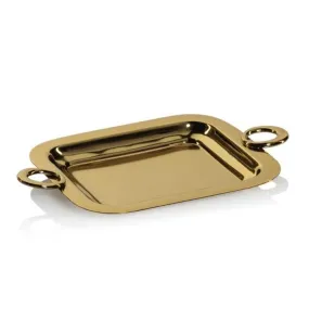 Bacardi Polished Brass Serving Tray 10.25"